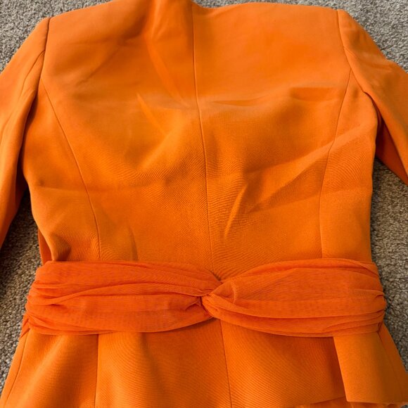La Perla Runway Orange Crop Top Jacket Built In Bra Brand New Size 2 US 38 IT - Picture 8 of 12